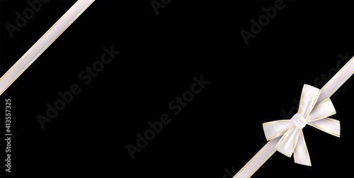 Abstract. Black and gold luxury celebration background. design with  ribbon. Vector.
