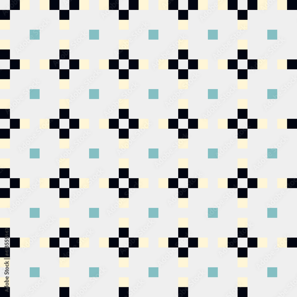 Fototapeta premium Abstract Cross Pattern generative computational art illustration