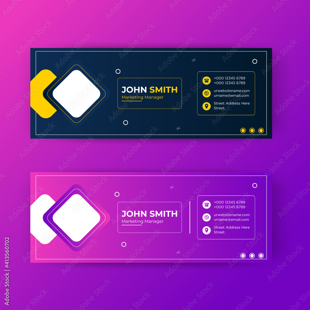 Email signature template design or email footer and personal social media cover Email signature template design or email footer and personal social media cover