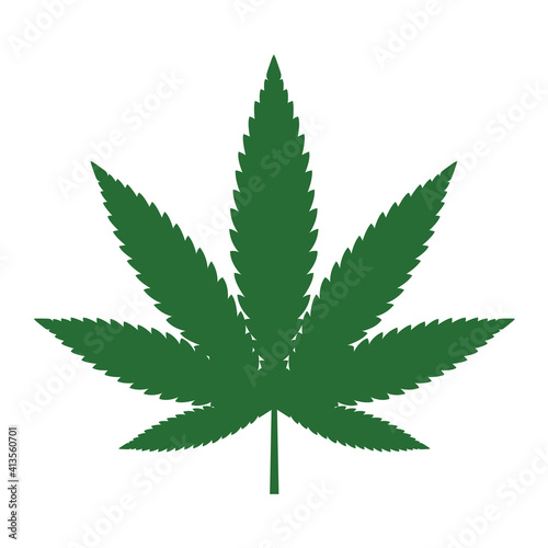 Mariuhana leaf symbol, marijuana or hemp icon, cannabis medical sign, weed drug vector illustration