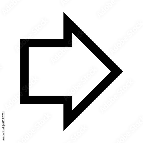 Free Download Right arrow symbol icon vector for web and application in a black flat color pictogram illustration - GFXLoad