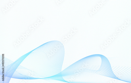 Wavy light blue subtle lines. Sea, ocean waves concept. Colored wave pattern. Watermark design. Undulating curve. Abstract vector background for cheque, invitation, certificate, coupon, voucher. EPS10