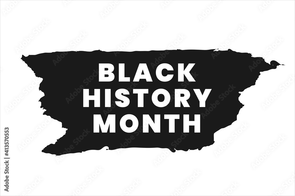 black history month text background with ripped paper
