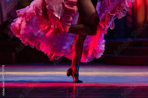 Fotografie, Tablou Closeup of Can-can girl dancers