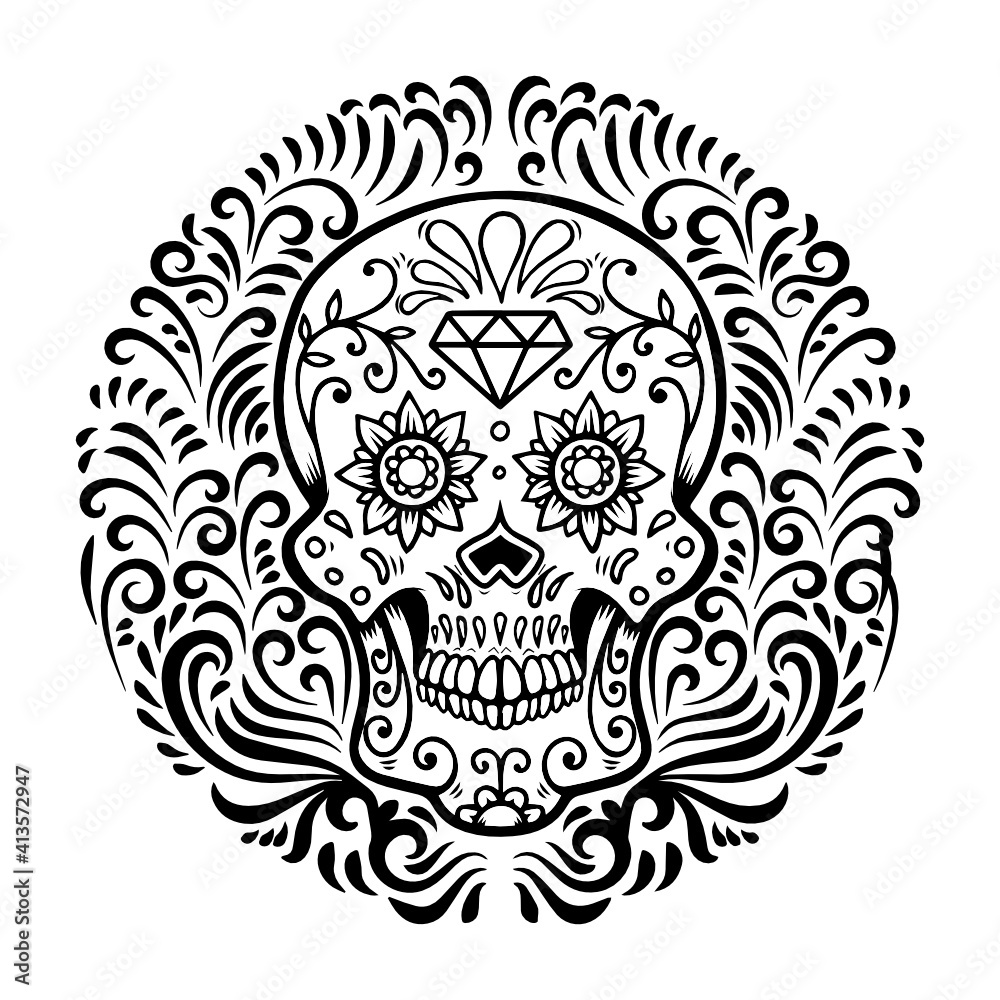 Mexican Skull Pattern