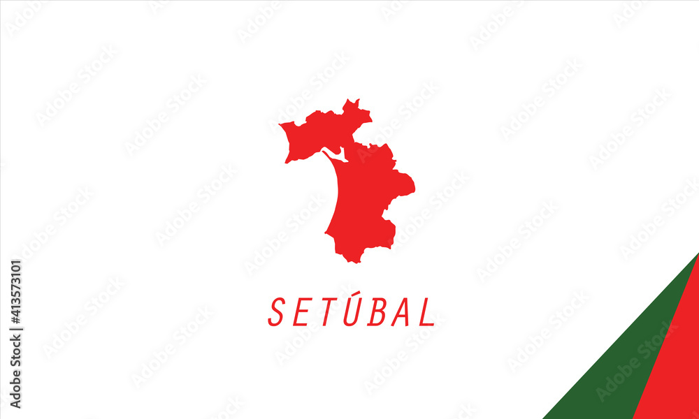 Setubal map Portugal region vector illustration. Setubal map Portugal region vector illustration.