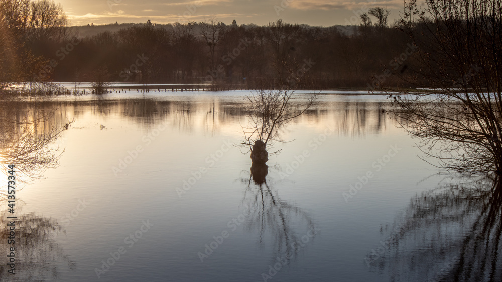 Fototapeta premium Inondations sur la Loire