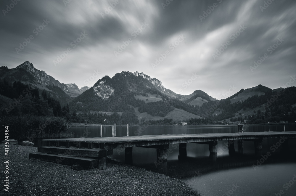 Schwarzsee, Lac noir, canton de Fribourg, Suisse
