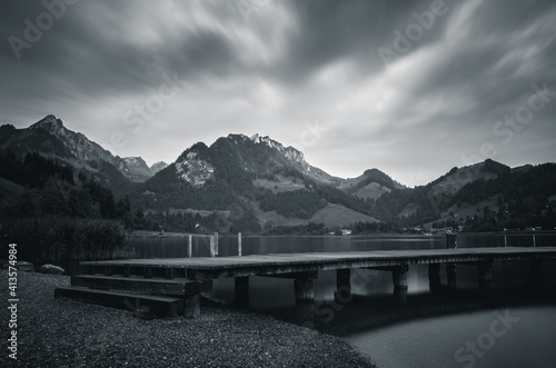 Schwarzsee, Lac noir, canton de Fribourg, Suisse 