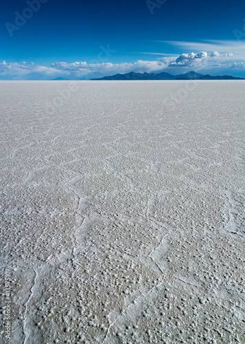Silence and loneliness in a dry salt flat in Uyuni, Bolivia