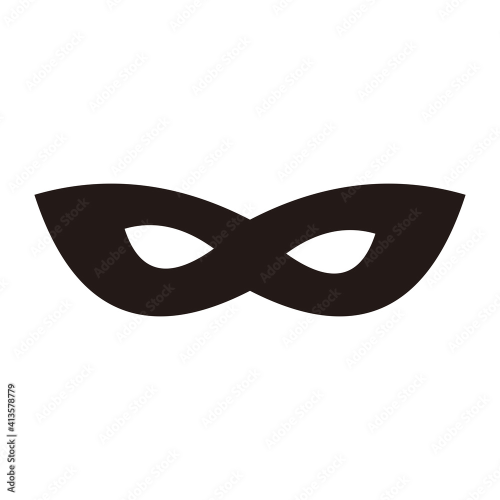 Black anonymous mask vector icon isolated on white background Black anonymous mask vector icon isolated on white background