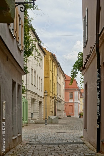 Ansbach - Blick durch die Pfarrgasse auf den Montgelasplatz