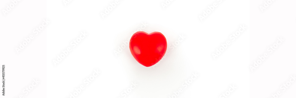 The red heart represents the love provided on a white background.