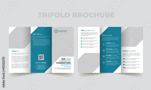 Creative Modern Corporate Tri-Fold Brochure Template Design