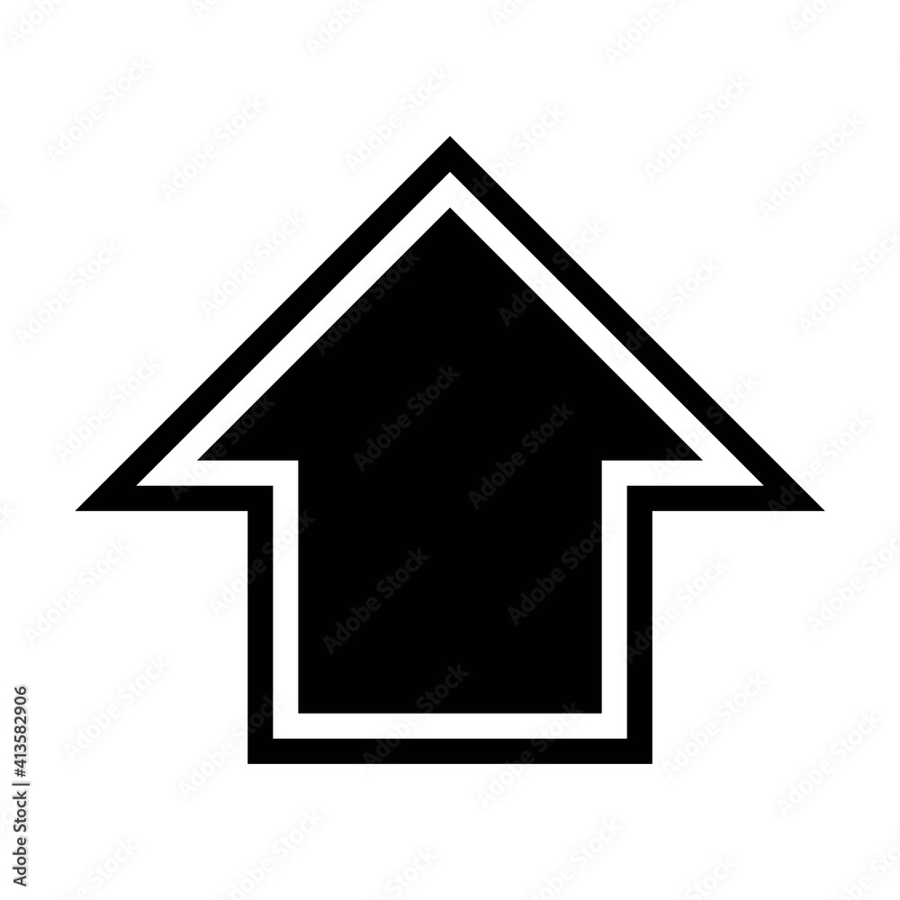 Arrow symbol icon vector for web and application in a black flat color pictogram illustration Arrow symbol icon vector for web and application in a black flat color pictogram illustration