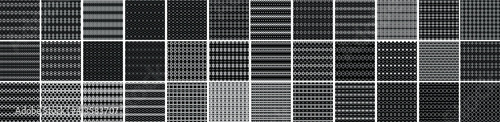 36 seamless abstract geometric patterns and designs in black and white color, monochrome. Endless texture can be used for Wallpaper, pattern fills the background of your web page, surface textures.