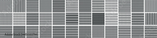 36 seamless abstract geometric patterns and designs in black and white color, monochrome. Endless texture can be used for Wallpaper, pattern fills the background of your web page, surface textures.