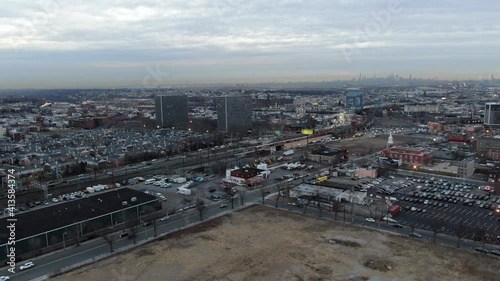 View of the city OF Newark New Jersey by Collonades