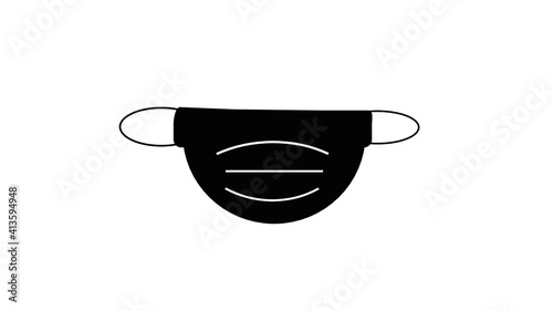 schwarzer Mundschutz, schwarze Maske