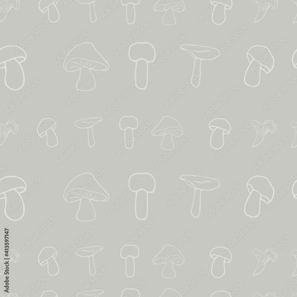 Mushrooms seamless pattern Mushrooms seamless pattern