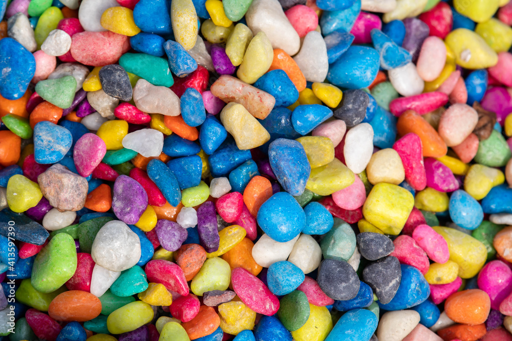 Mixed Variety Of Small Multi Colored Semi polished Stones Mostly Used For Home Garden And Backyard Decor, Aquarium, Wall Murals And Outdoor Fountain. Also Suitable For Wallpaper Or Background
