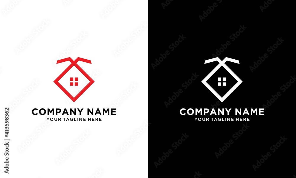 home icon square vector logo