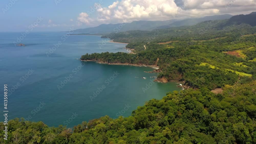 Drone flies over the Atlantic coast of Costa Rica 4K Drone flies over the Atlantic coast of Costa Rica 4K