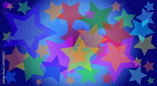 Starry background of various colors