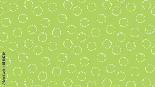 Green plum pattern wallpaper. Green plum doodle symbol.