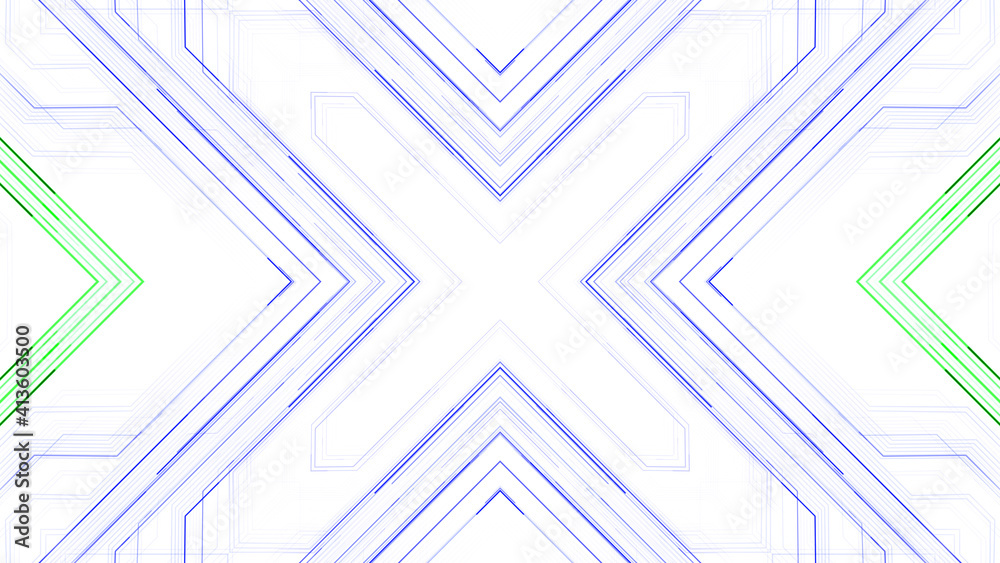 Circuit Kaleidoscope Line Space abstract 3D illustration background. Circuit Kaleidoscope Line Space abstract 3D illustration background.