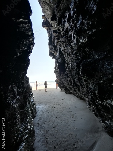 walking on the beach