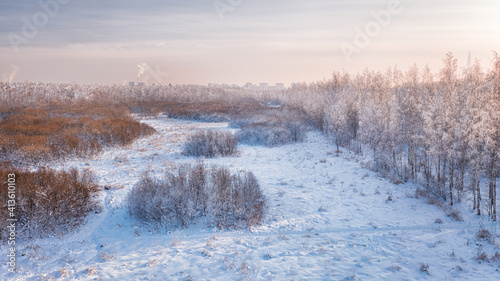 Winter landscape near Saint Petersburg, Russia