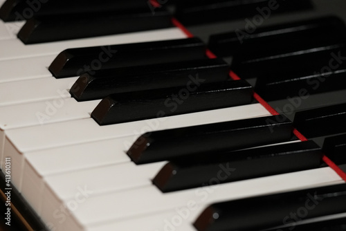 Keys on the grand piano