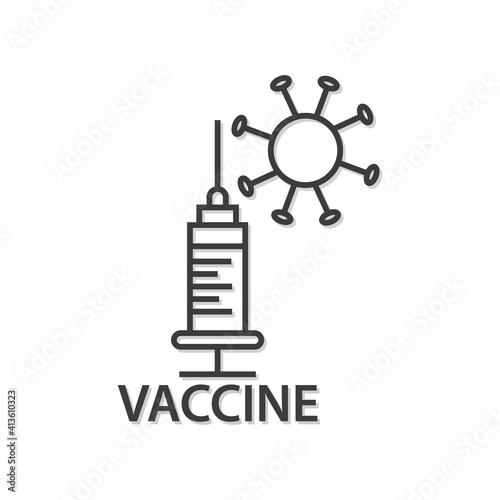 Vaccine icon . Coronavirus icons. Vector Illustration