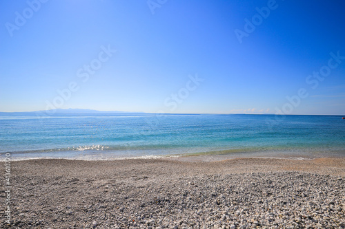 Borsh beach with turquoise water sea