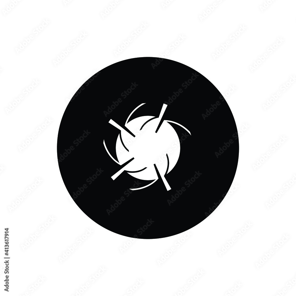Abstract Hipster Negative space circle Logo . Vector Design . Abstract Hipster Negative space circle Logo . Vector Design .