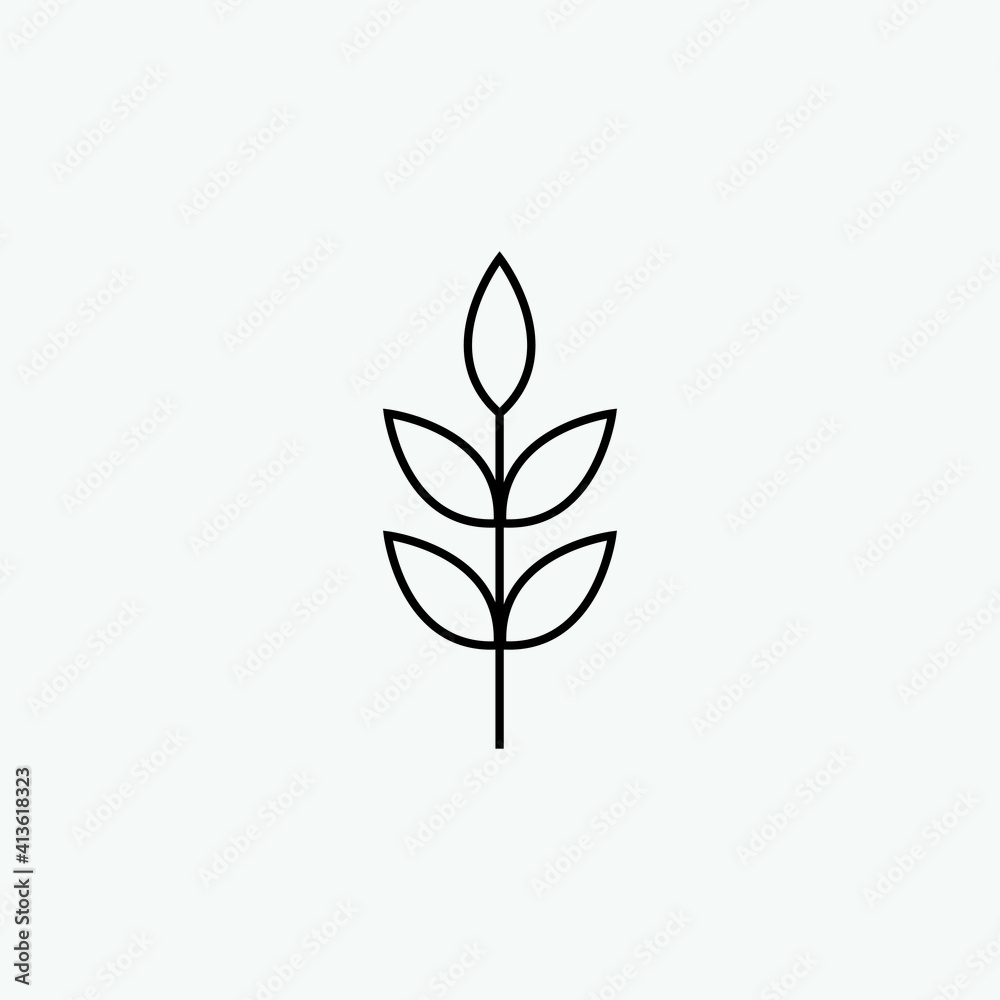 Fototapeta premium Plant leaf icon illustration vector symbol