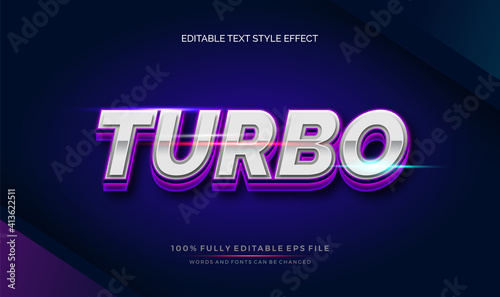 vibes chrome modern theme text style. Vector editable text style effect.