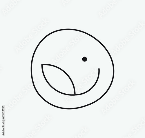 Leaf logo concept vector symbol nature smile