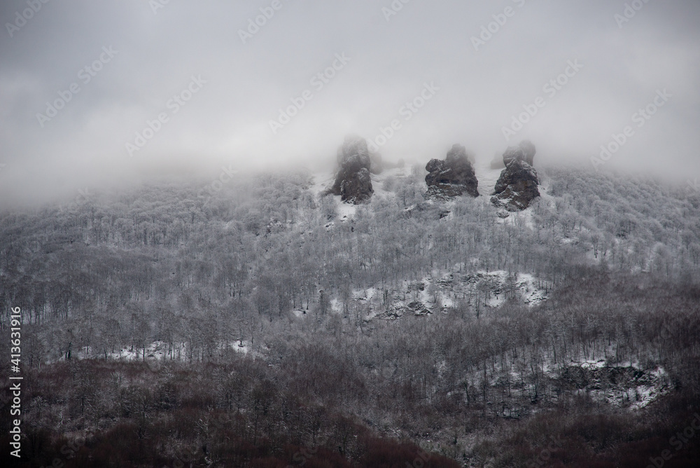 Fototapeta premium Nieve en la montaña