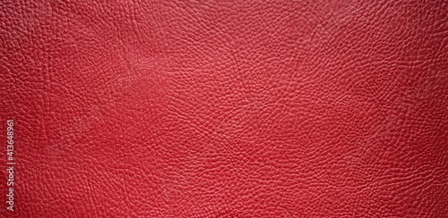 Bild auf Leinwand Red leatherette texture for car interior trim