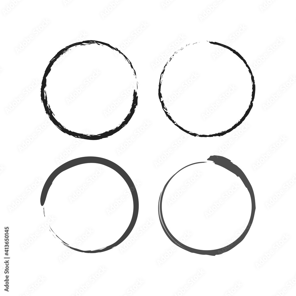 Modern abstract icon with black brush circles. grunge circles. outlining circles. Brush circles. ink circles. vector illustration. Watercolor texture. The background is isolated. Modern abstract icon with black brush circles. grunge circles. outlining circles. Brush circles. ink circles. vector illustration. Watercolor texture. The background is isolated.