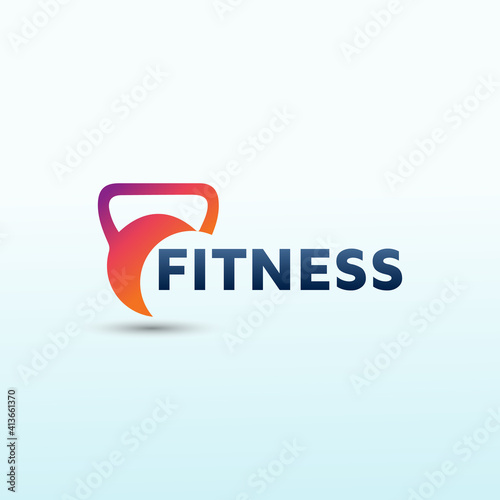 personal training and nutrition Fitness logo design. Dumbbell icon Vector logo design template idea.