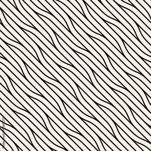 Wallpaper Mural Seamless ripple pattern. Repeating vector texture. Wavy graphic background. Modern graphic design. Can be used as swatch for illustrator. Torontodigital.ca