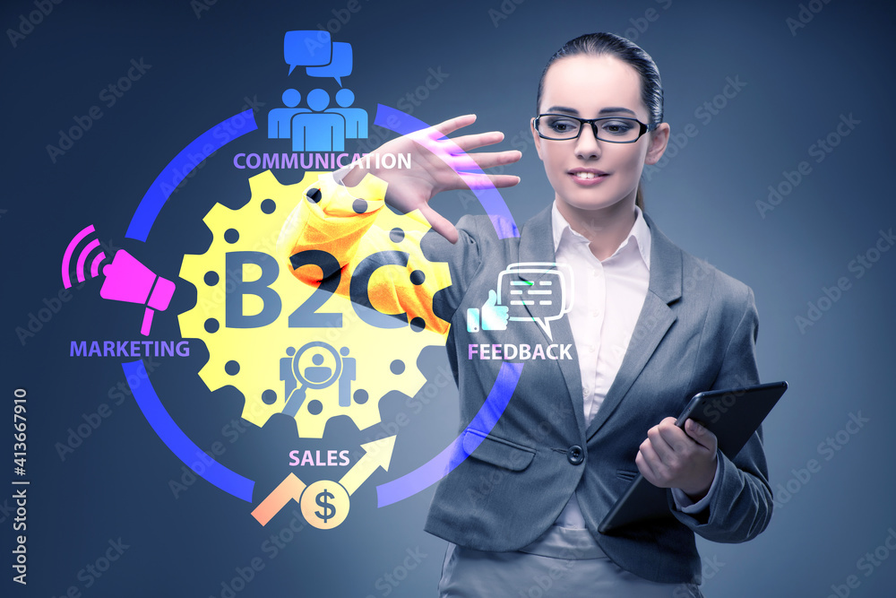 Business to customer concept with business people Business to customer concept with business people