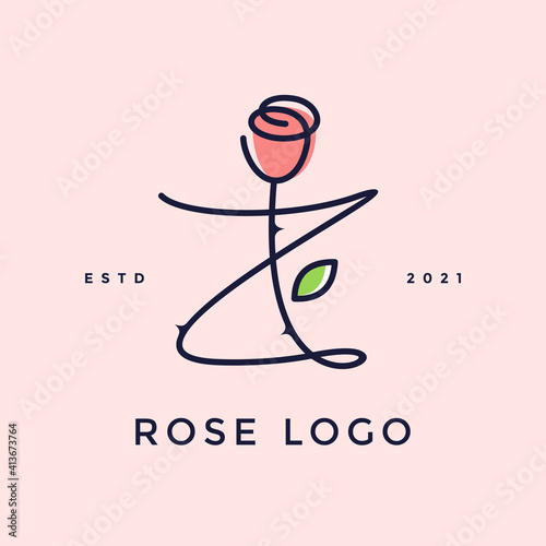 Initial Rose Flower