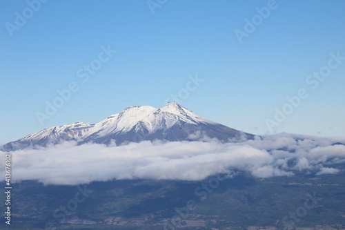 snow covered mountains