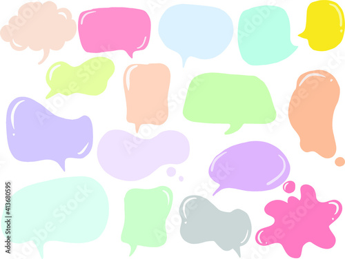 Set of speech bubbles. Infographic elements for your design. Bubble talk