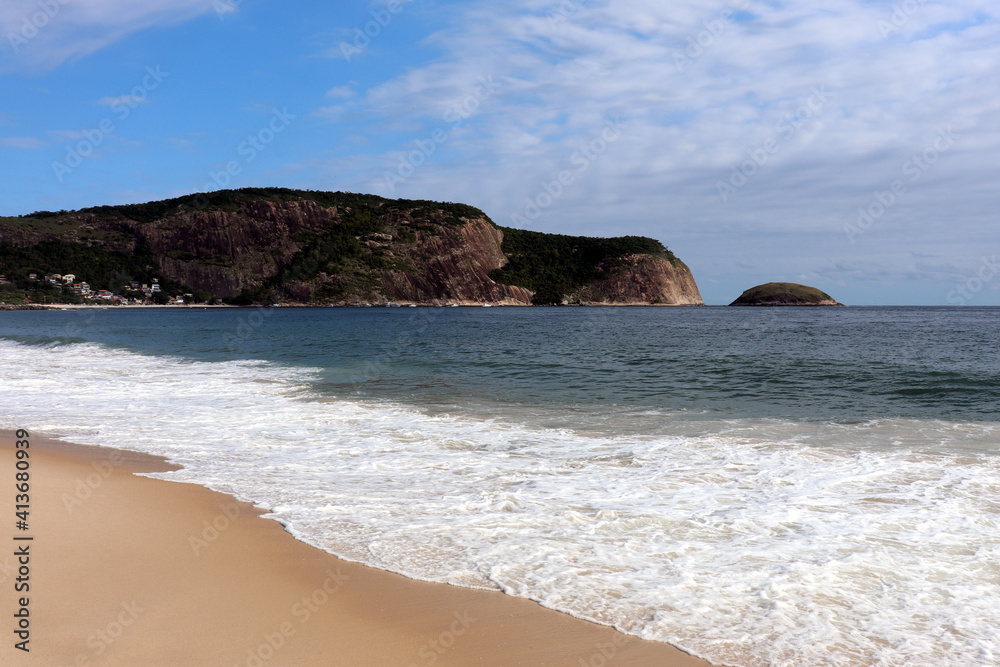 Niteroi, Rio de Janeiro, RJ, Brazil, October 11, 2020: Camboinhas beach.