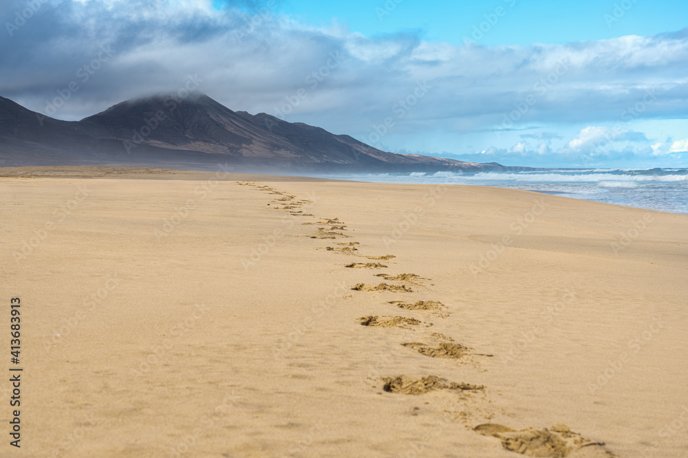 Cofete beach in Fuerteventura spain Cofete beach in Fuerteventura spain